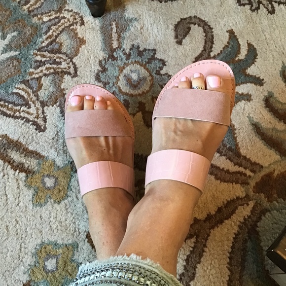 Last1-2xHP💝Qupid blush faux suede/leather sandal - Picture 2 of 6